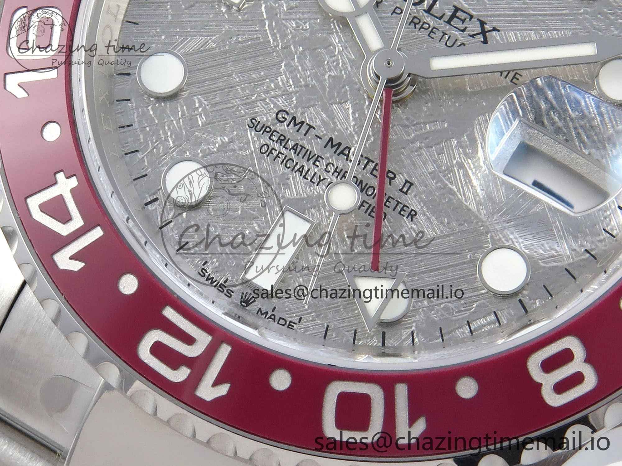 GMT-Master II 126719 BLRO Red Blue Ceramic 904L Steel EWE 1:1 Best Edition Meteorite on Oyster Strap EWE3285 V5
