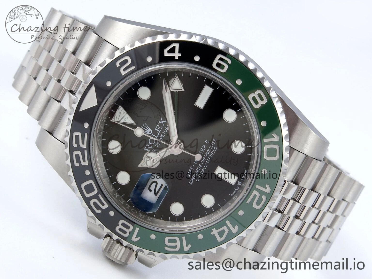 GMT Master II 126720 VTNR LHD 904L Steel EWE 1:1 Best Edition on Jubilee Strap EWE3285 V5