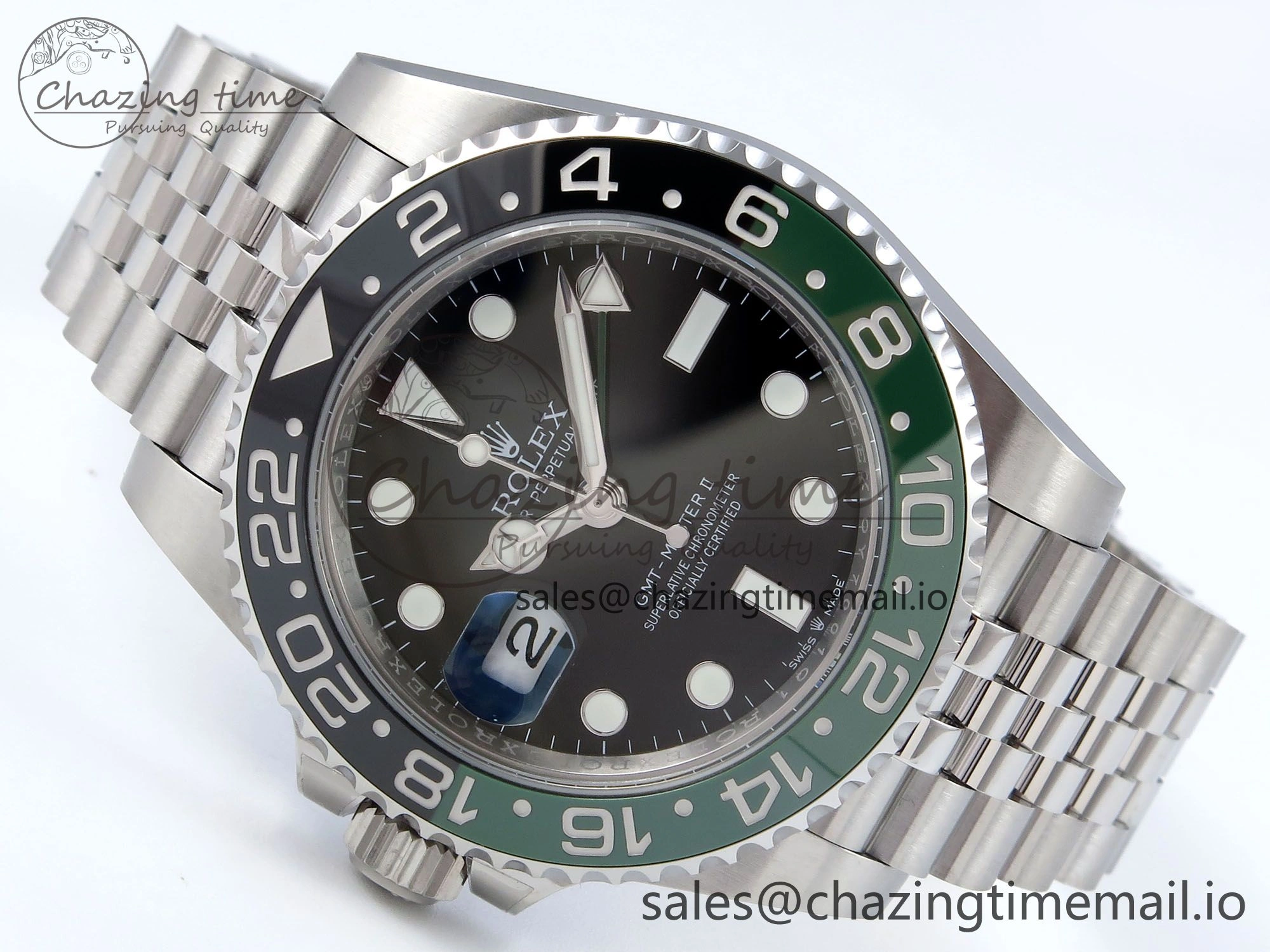 GMT Master II 126720 VTNR LHD 904L Steel EWE 1:1 Best Edition on Jubilee Strap EWE3285 V5