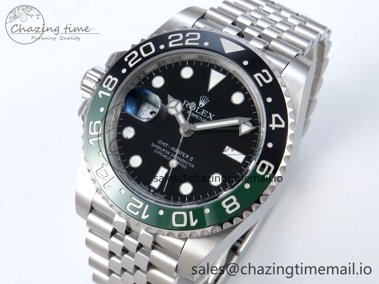 GMT Master II 126720 VTNR LHD 904L Steel EWE 1:1 Best Edition on Jubilee Strap EWE3285 V5
