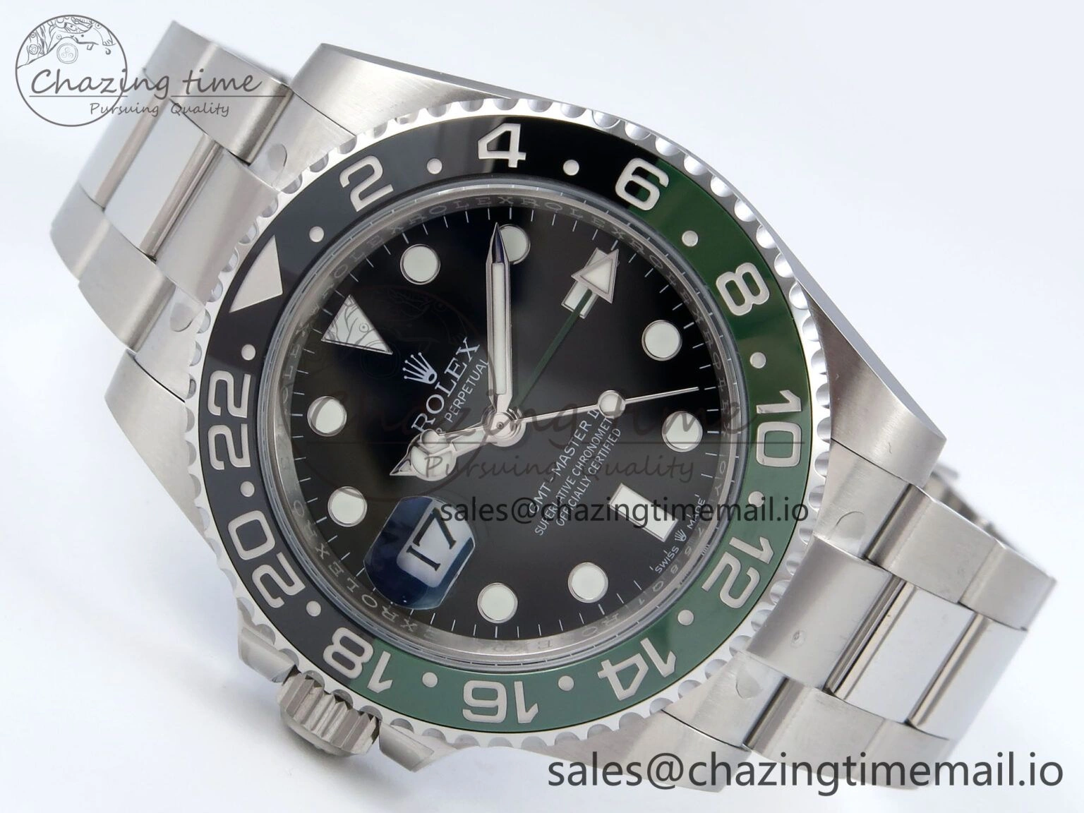 GMT Master II 126720 VTNR LHD 904L Steel EWE 1:1 Best Edition on Oyster Strap EWE3285 V5