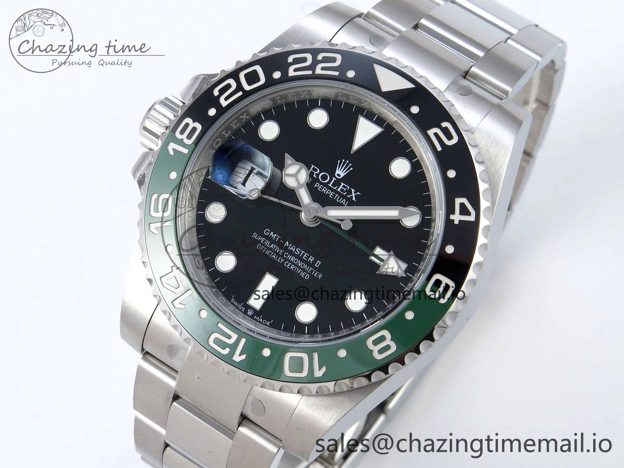 GMT Master II 126720 VTNR LHD 904L Steel EWE 1:1 Best Edition on Oyster Strap EWE3285 V5