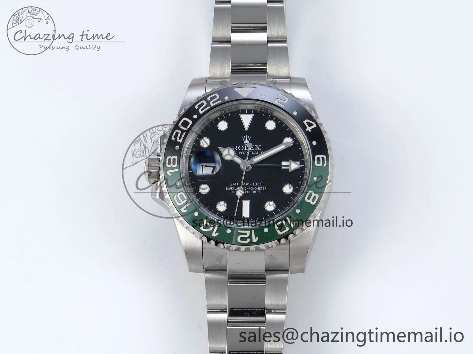 GMT Master II 126720 VTNR LHD 904L Steel EWE 1:1 Best Edition on Oyster Strap EWE3285 V5