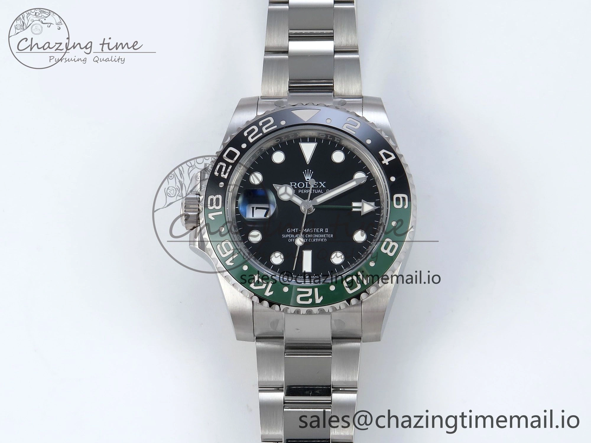 GMT Master II 126720 VTNR LHD 904L Steel EWE 1:1 Best Edition on Oyster Strap EWE3285 V5
