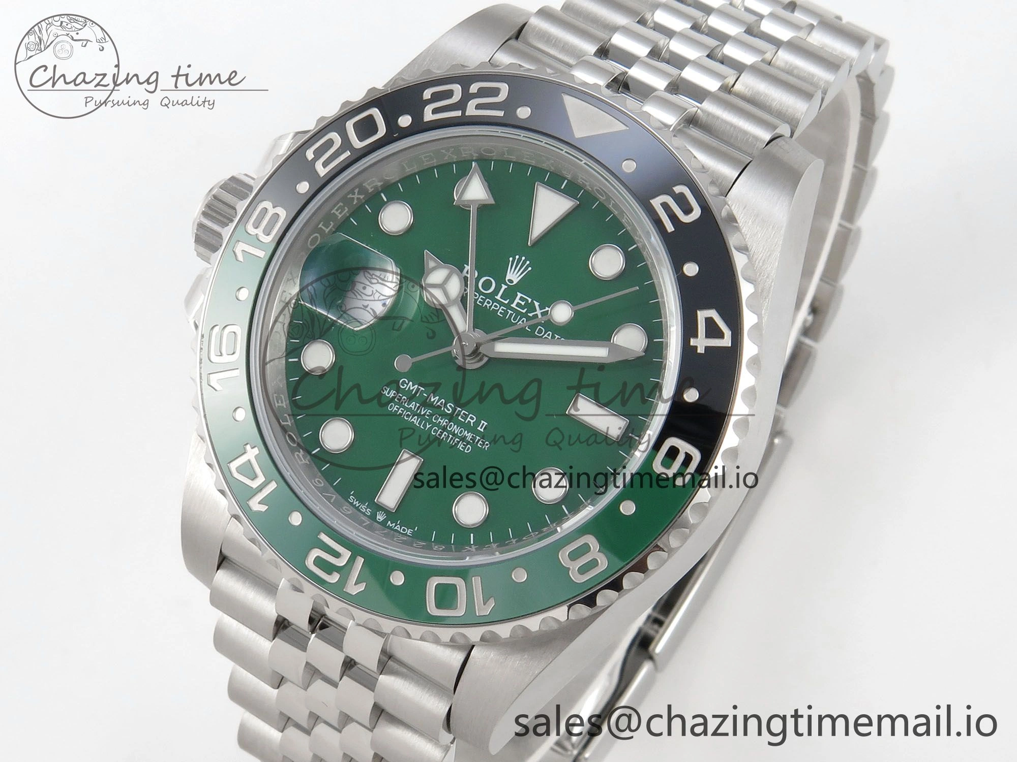 GMT-Master II 126729 VTNR ARF 1:1 Best Edition Green Dial On SS Jubilee Bracelet SH3285 CHS