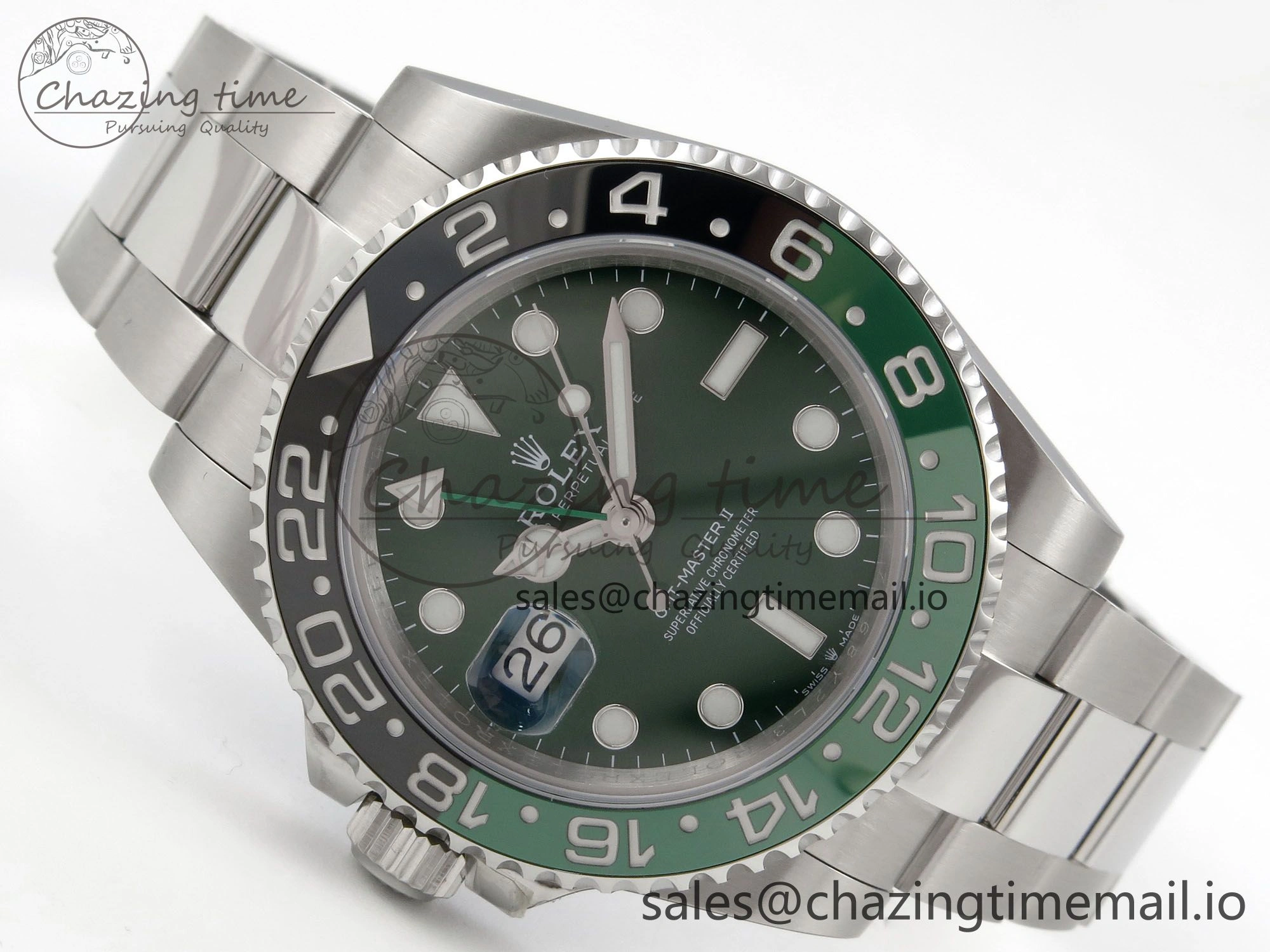 GMT-Master II 126729 VTNR Green Black Ceramic 904L 3EF 1:1 Best Edition on Oyster Strap SH3285 CHS