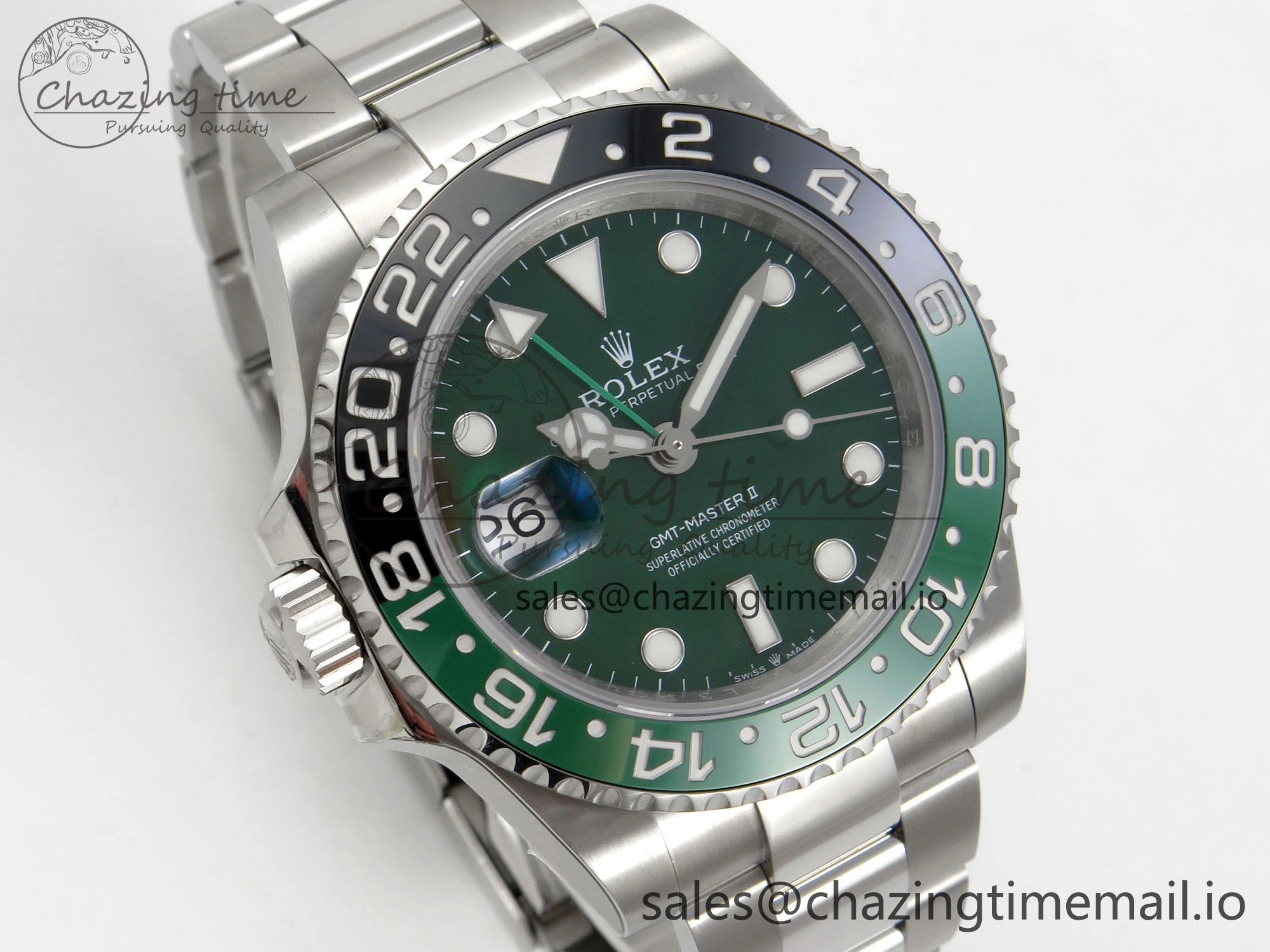 GMT-Master II 126729 VTNR Green Black Ceramic 904L 3EF 1:1 Best Edition on Oyster Strap SH3285 CHS