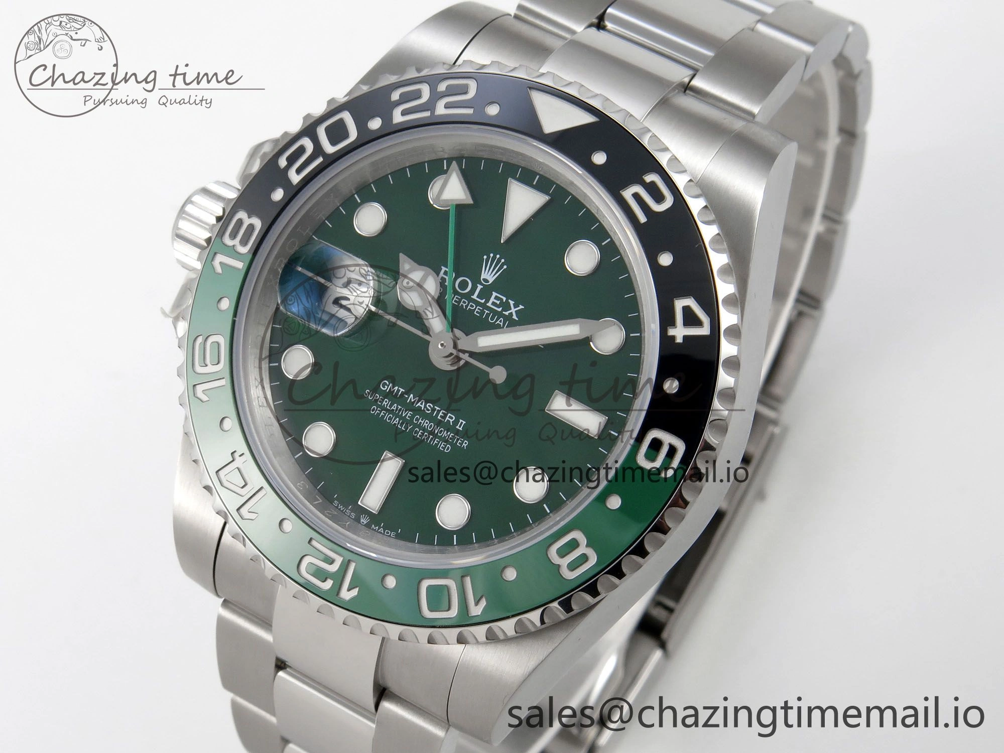 GMT-Master II 126729 VTNR Green Black Ceramic 904L 3EF 1:1 Best Edition on Oyster Strap SH3285 CHS