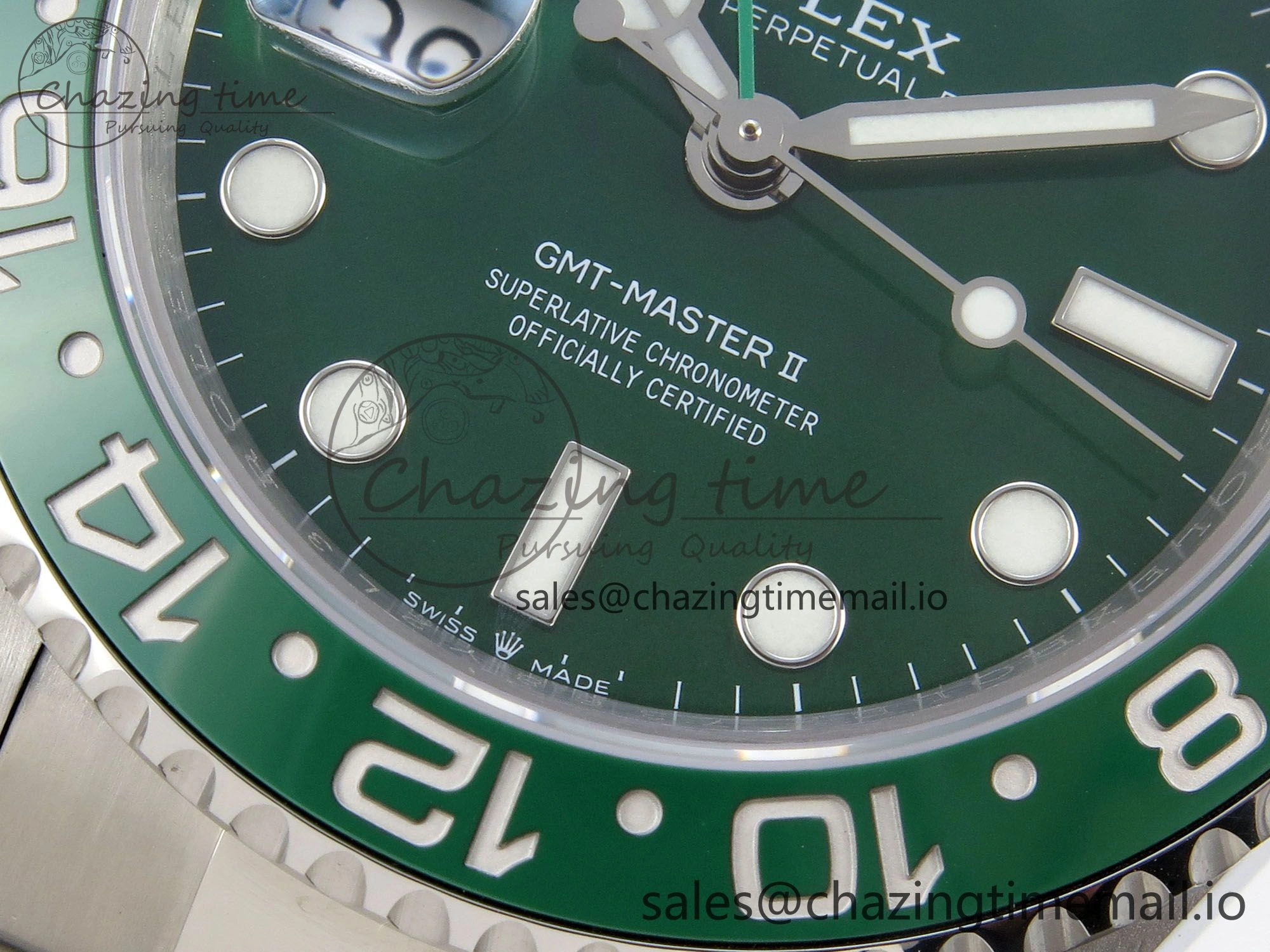 GMT-Master II 126729 VTNR Green Black Ceramic 904L 3EF 1:1 Best Edition on Oyster Strap SH3285 CHS