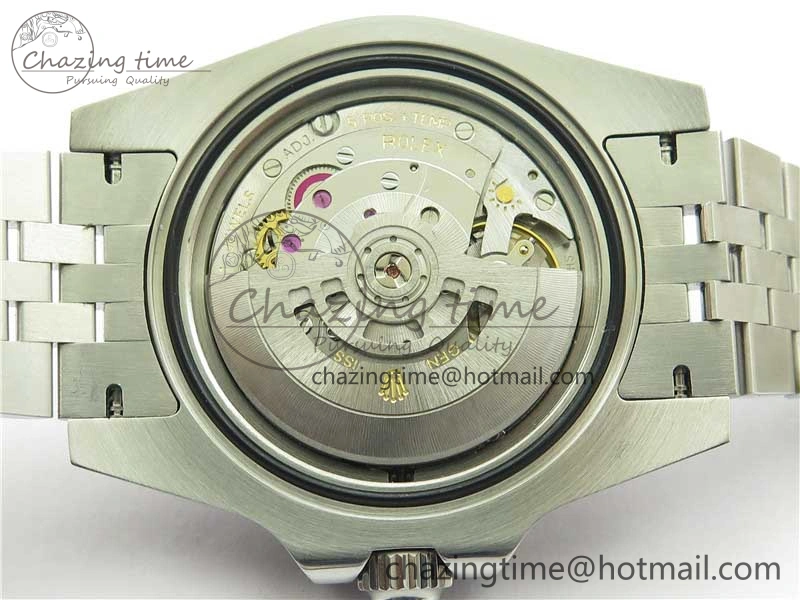 GMT-Master II Red Blue Diamonds Bezel 904L Steel GMF Best Edition Black Dial On Jubilee Bracelet SA3285 CHS V3