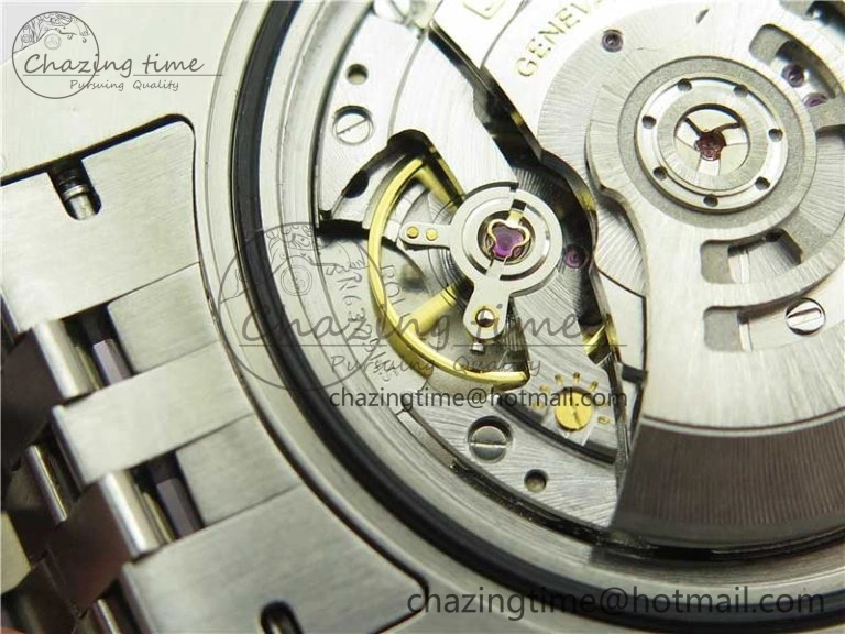 GMT-Master II Red Blue Diamonds Bezel 904L Steel GMF Best Edition Black Dial On Jubilee Bracelet SA3285 CHS V3