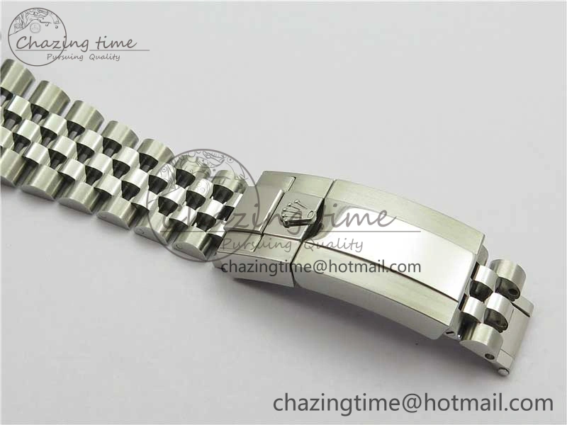 GMT-Master II Red Blue Diamonds Bezel 904L Steel GMF Best Edition Black Dial On Jubilee Bracelet SA3285 CHS V3