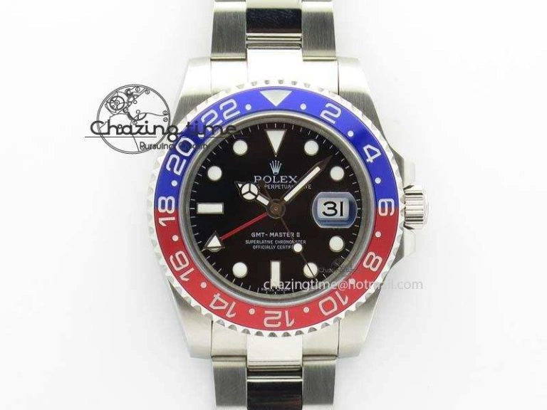 GMT-Master II SS Bp-Maker 116719 BLRO Black Dial On SS Bracelet A3186