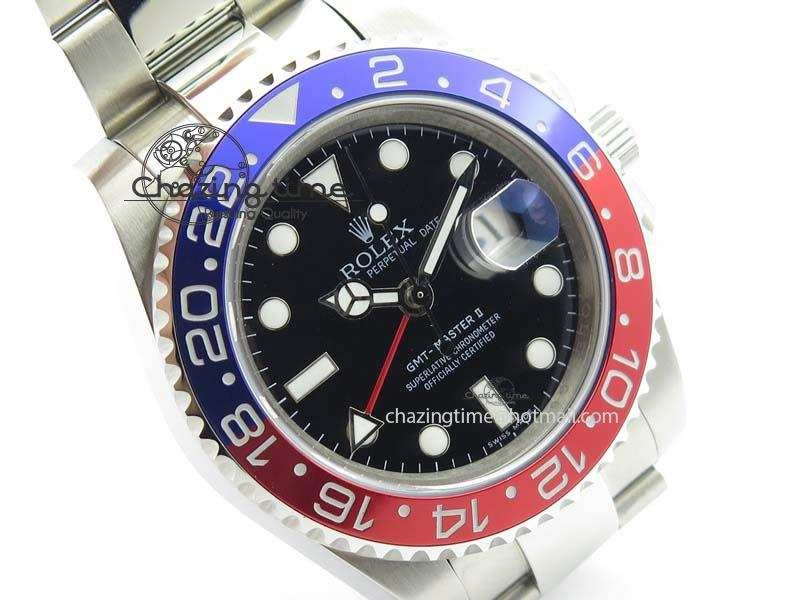 GMT-Master II SS Bp-Maker 116719 BLRO Black Dial On SS Bracelet A3186