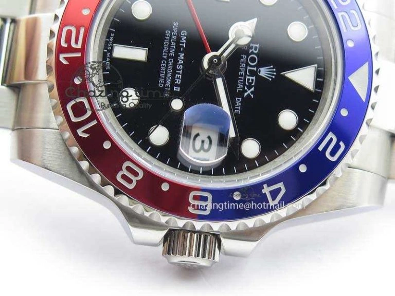 GMT-Master II SS Bp-Maker 116719 BLRO Black Dial On SS Bracelet A3186