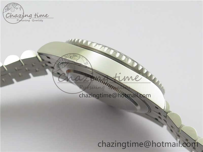 GMT-Master II White Blue Diamonds Bezel 904L Steel GMF Best Edition Black Dial On Jubilee Bracelet SA3285 CHS V3