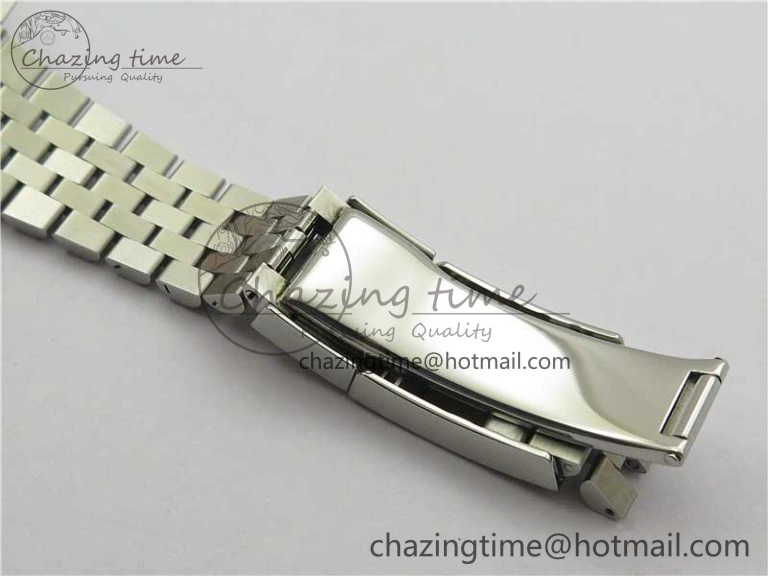 GMT-Master II White Blue Diamonds Bezel 904L Steel GMF Best Edition Black Dial On Jubilee Bracelet SA3285 CHS V3