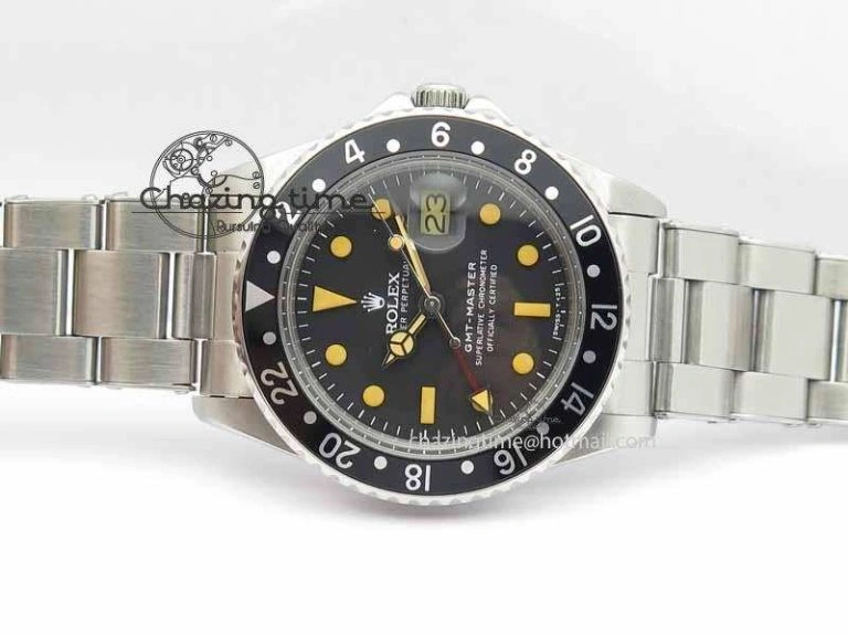 GMT-Master Vintage 1675 SS BP Best Edition Black Bezel Patina Markers A2813