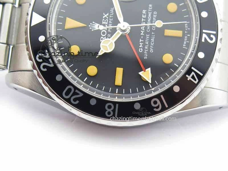 GMT-Master Vintage 1675 SS BP Best Edition Black Bezel Patina Markers A2813
