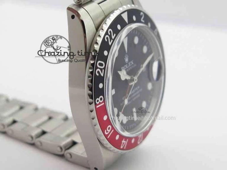 GMT-Master Vintage 1675 SS BP Best Edition Black Red Bezel White Markers A2813