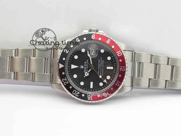 GMT-Master Vintage 1675 SS BP Best Edition Black Red Bezel White Markers A2813