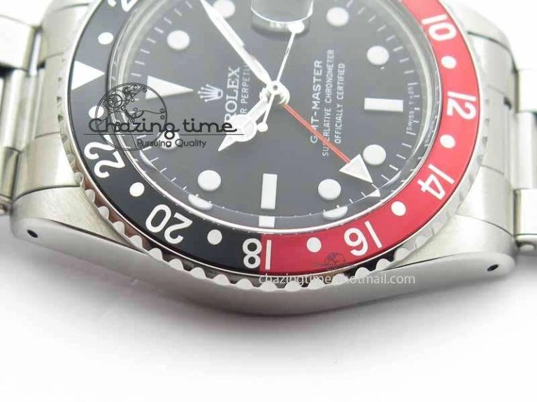 GMT-Master Vintage 1675 SS BP Best Edition Black Red Bezel White Markers A2813