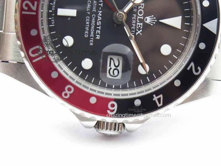 GMT-Master Vintage 1675 SS BP Best Edition Black Red Bezel White Markers A2813