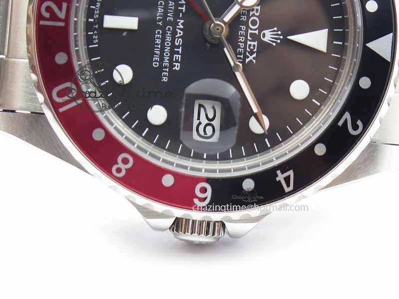GMT-Master Vintage 1675 SS BP Best Edition Black Red Bezel White Markers A2813