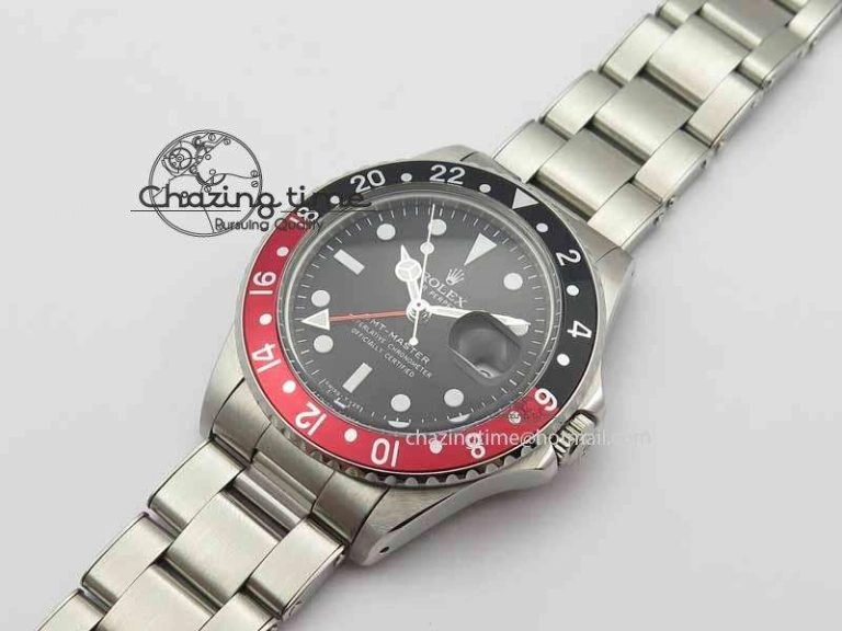 GMT-Master Vintage 1675 SS BP Best Edition Black Red Bezel White Markers A2813