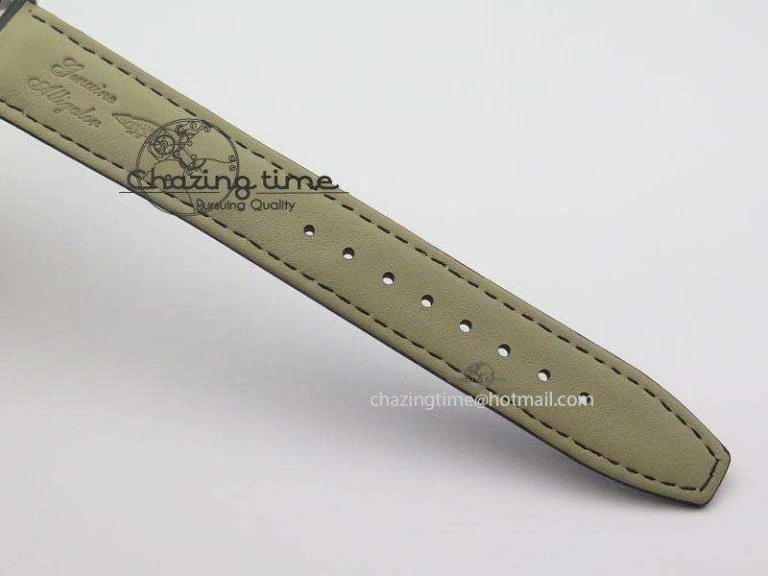 GP Moonphase SS Silver Dial On Black Leather Strap On Cal.GP033MO