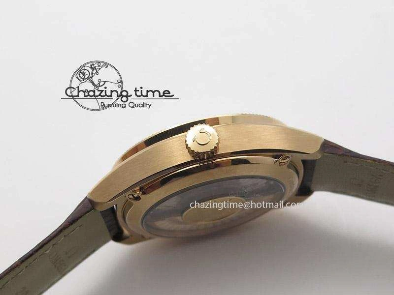 Globemaster Master Chronometer RG V6F Best Edition White Dial On Brown Leather Strap A8900