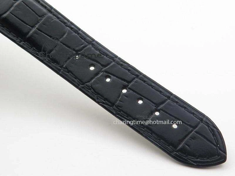 Globemaster Master Chronometer SS V6F Best Edition Black Dial On Black Leather Strap A8900