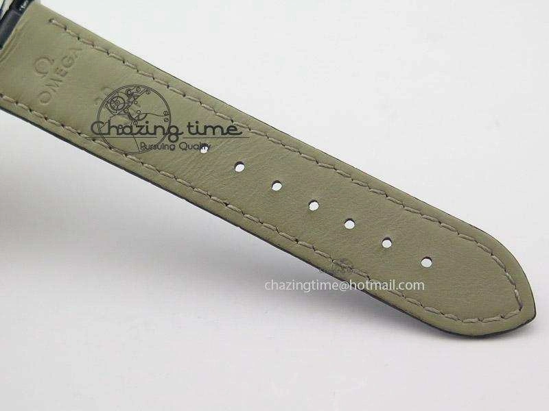 Globemaster Master Chronometer SS V6F Best Edition White Dial On Black Leather Strap A8900