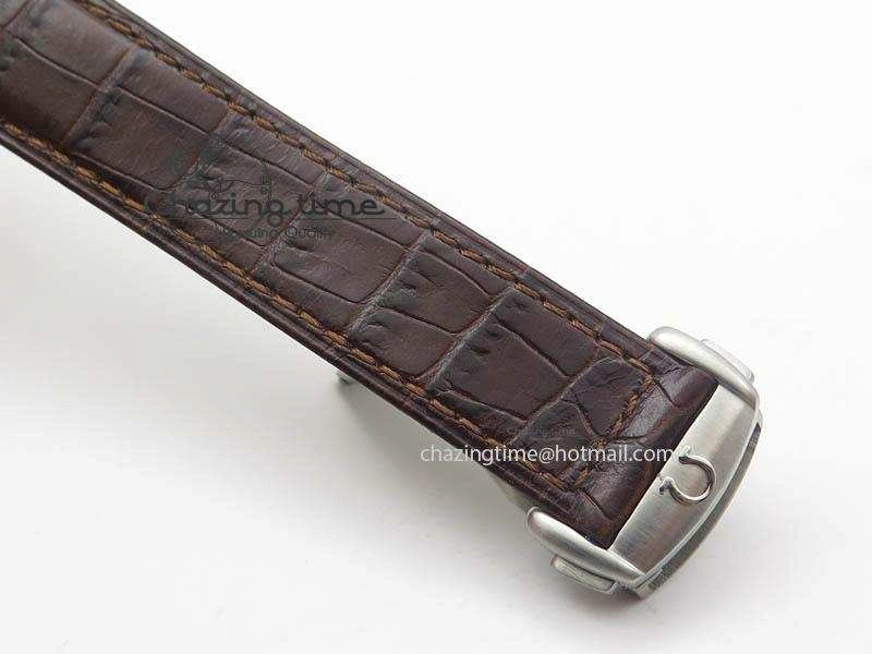 Globemaster Master Chronometer SS RG V6F Best Edition Black Dial On Brown Leather Strap A8900