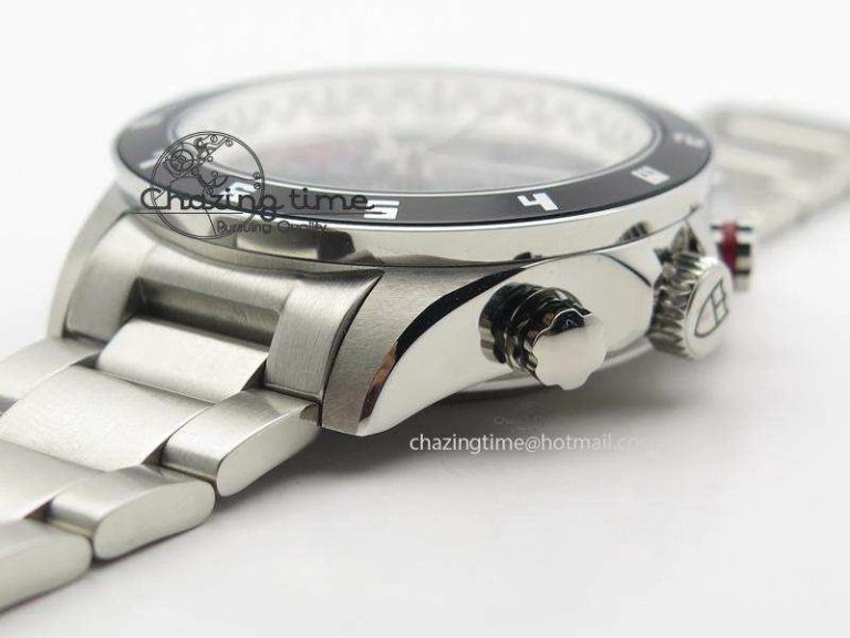 GranTour Chronograph SS Black Dial On SS Bracelet A7750