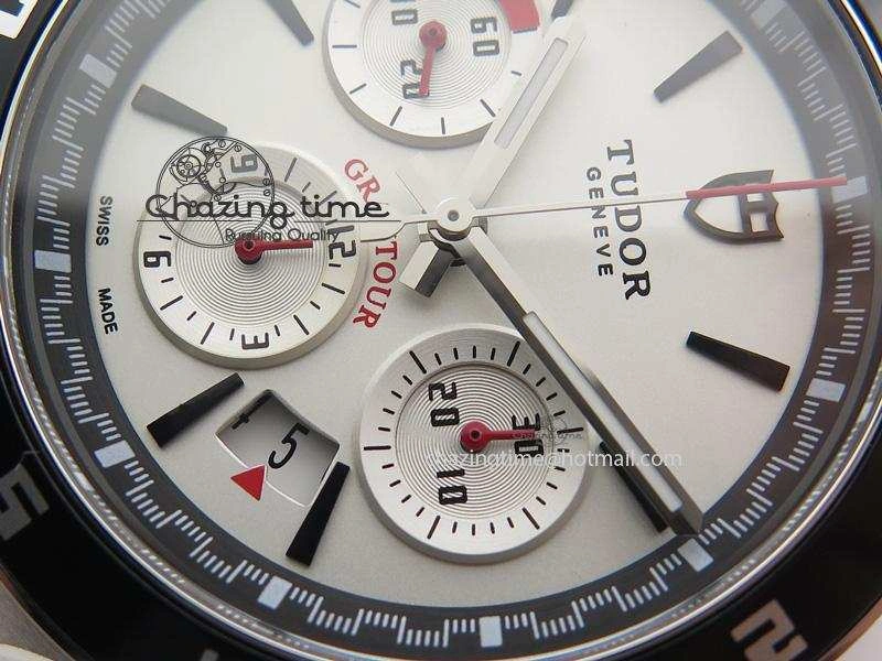 GranTour Chronograph SS White Dial On SS Bracelet A7750
