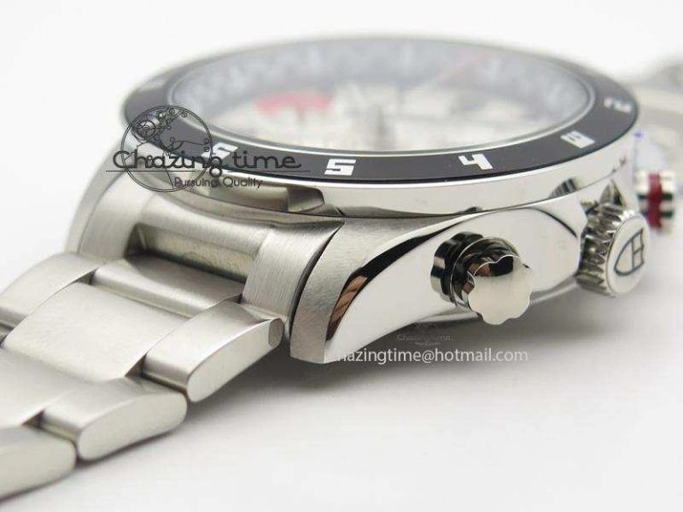 GranTour Chronograph SS White Dial On SS Bracelet A7750