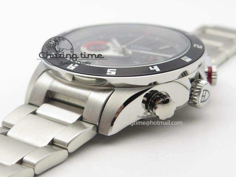 GranTour Flyback SS Black Dial On SS Bracelet A7750