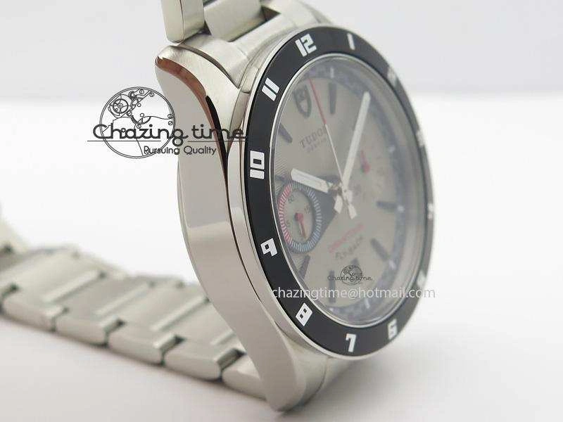 GranTour Flyback SS Grey Dial On SS Bracelet A7750
