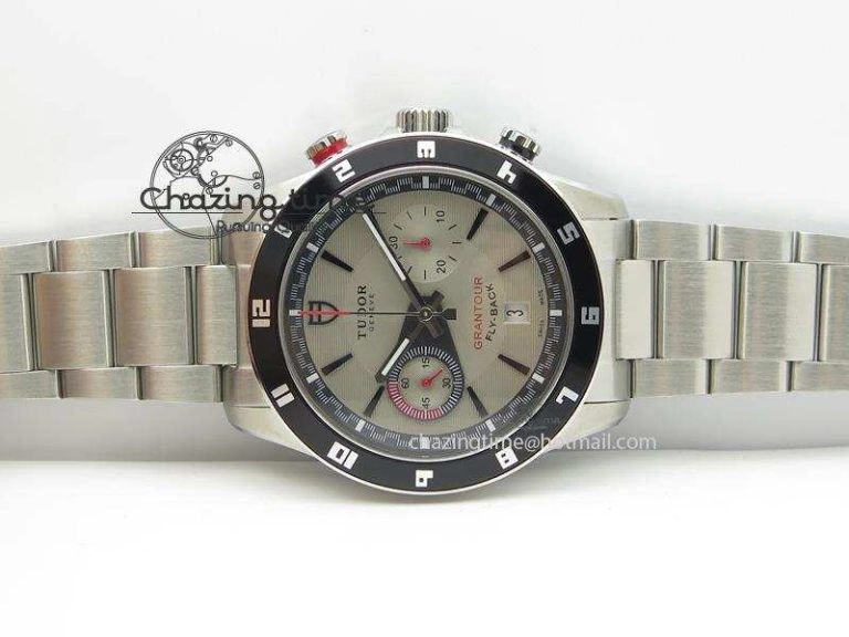 GranTour Flyback SS Grey Dial On SS Bracelet A7750