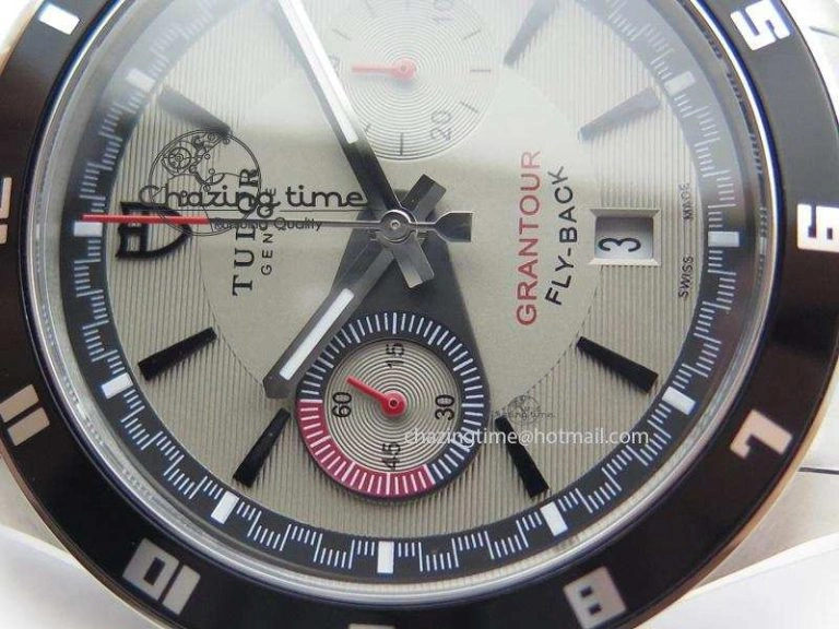GranTour Flyback SS Grey Dial On SS Bracelet A7750