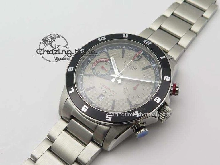 GranTour Flyback SS Grey Dial On SS Bracelet A7750