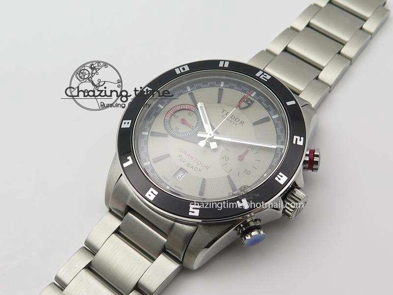 GranTour Flyback SS Grey Dial On SS Bracelet A7750