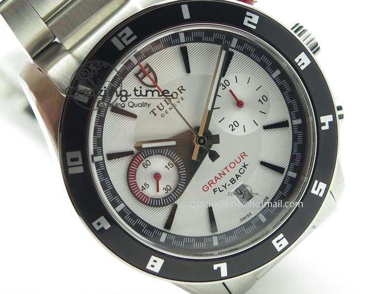 GranTour Flyback SS White Dial On SS Bracelet A7750