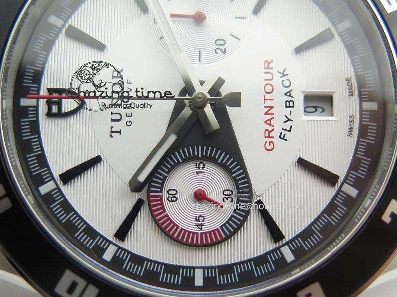 GranTour Flyback SS White Dial On SS Bracelet A7750