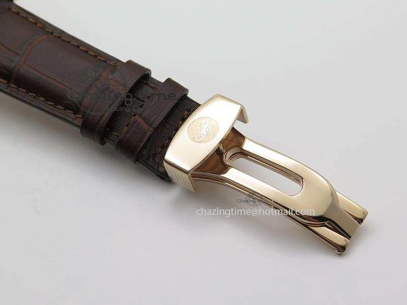 Grand Complication Moon Phase Tourbillon RG White Dial On Brown Leather Strap