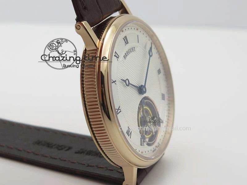 Grand Complication Tourbillon RG AXF White Dial On Brown Leather Strap