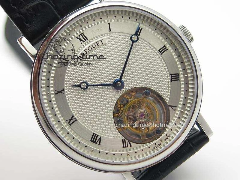 Grand Complication Tourbillon SS AXF White Dial On Black Leather Strap