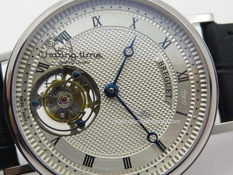 Grand Complication Tourbillon SS AXF White Dial On Black Leather Strap