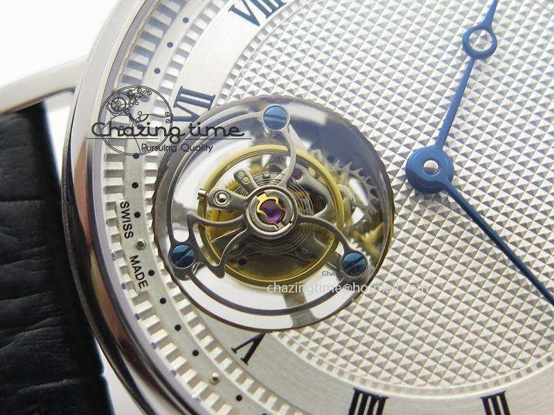 Grand Complication Tourbillon SS AXF White Dial On Black Leather Strap